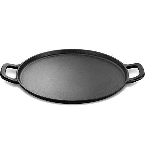 Buy Legend Cast iron Pizza Pan | 14” Steel Pizza Cooker with Easy Grip ...