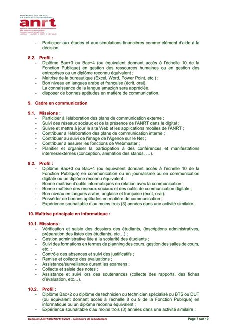 Concours de Recrutement ANRT 2025 (28 Postes) ☆ ANAPEC Jobs
