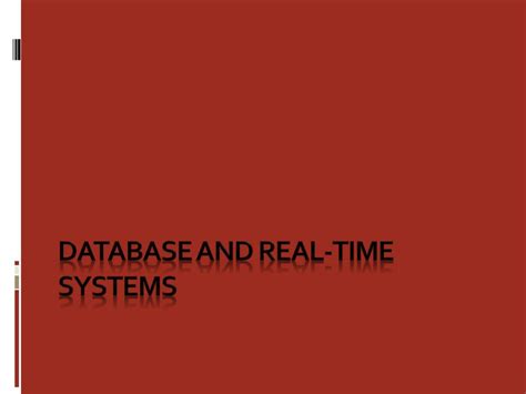 Image result for Technologies and Examples of Real-Time Databases