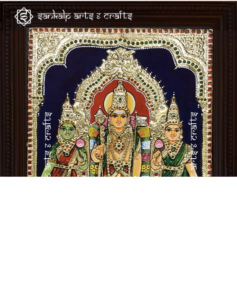 Thiruchendur Murugan Tanjore Painting – SANKALP ARTS & CRAFTS