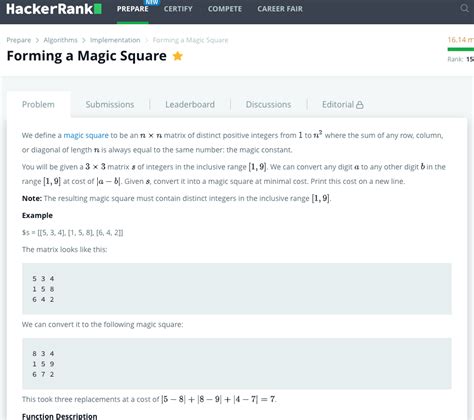 Image result for Magic Square in JavaScript
