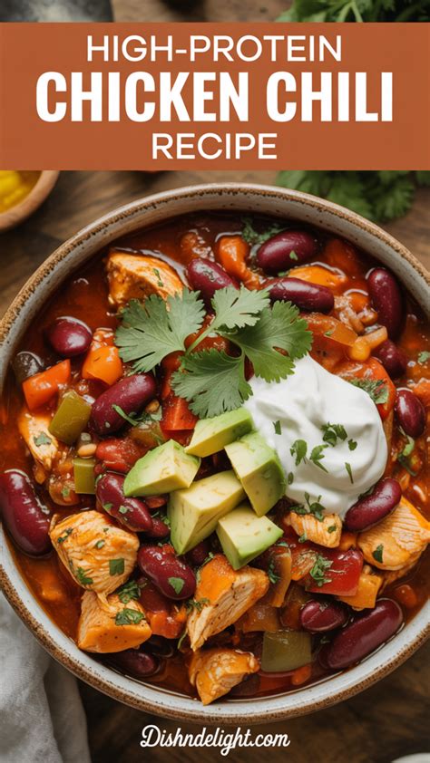 High-Protein Chicken Chili Recipe - dishndelight.com