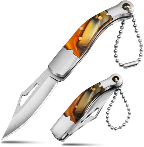 Amazon.com: Coowolf Mini Pocket Knife Keychain Knife D2 Steel Folding ...