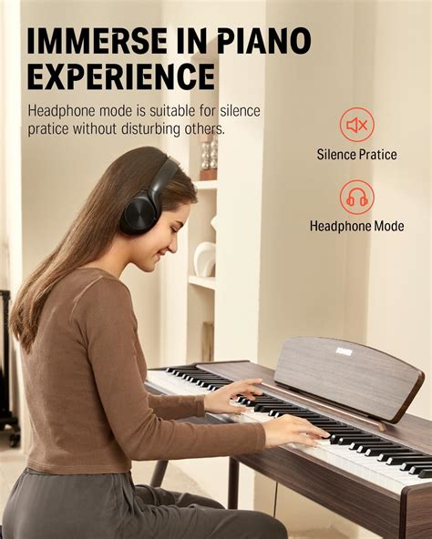 Donner DDP-80 Digital Piano Walnut Wood Color India | Ubuy