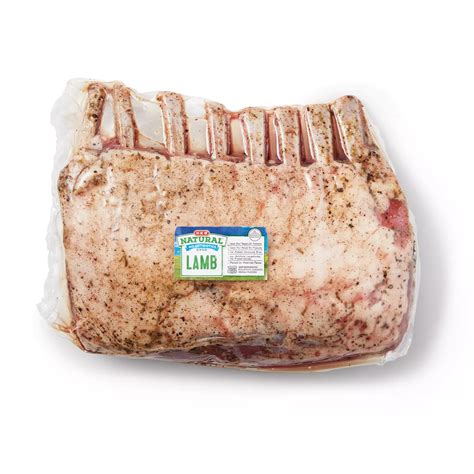H-E-B Natural Seasoned Frenched Lamb Chops 8-Rib Rack - Shop Lamb ...