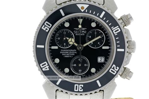 Sector Sge 500 Diver Chronograph 1650 Feet Edelstahl Saphirglas Papiere ...