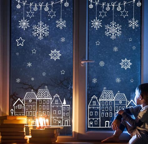 Template Window Picture Chalk Window Picture Chalky Markers Christmas ...