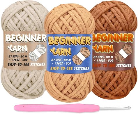 FECLOUD Bundle of 3 Chunky Cotton Yarns for Crochet & India | Ubuy