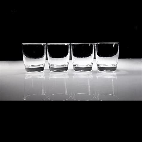 Crisa Rock Glasses, Cocktail Glasses - Set of 4, Clear Heavy Barware, 8 ...