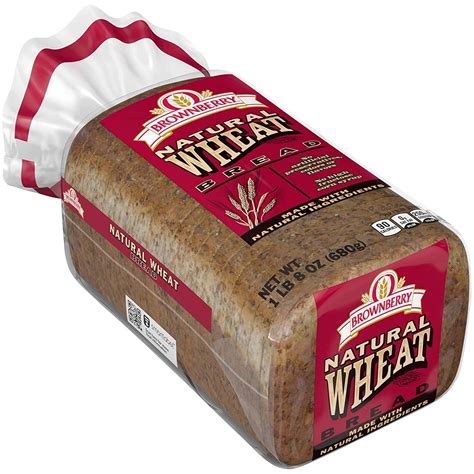 Brownberry Natural Wheat Bread 24 oz - Whole Grain Loaf for Healthy ...