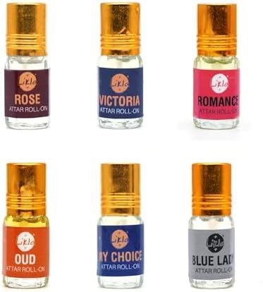 Likla Assorted Attar Roll On 3ml Pack of 6 | Rose, Victoria, Romance ...
