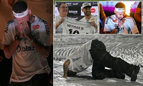 Neymar breaks down in tears and kisses the pitch during his emotional ...