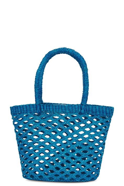 SENSI STUDIO Mini Basket Tote in Turquoise | REVOLVE