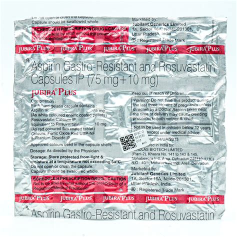 Jubira Plus 75 mg/10 mg Capsule 15's Price, Uses, Side Effects ...