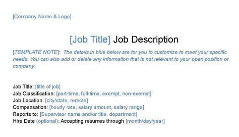 Image result for How to Write a Job Description