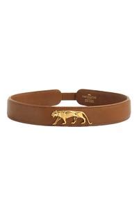 Buy Aqua Brooches Royal Bengal Tiger Logo Leather Belt by Sabyasachi ...