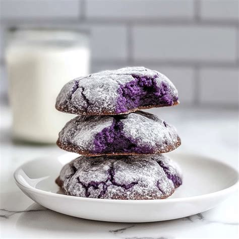 Ube Crinkle Cookies