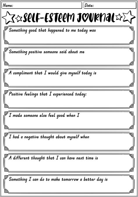 16 Self-Esteem Worksheets Printable Free | Self esteem worksheets, Self ...