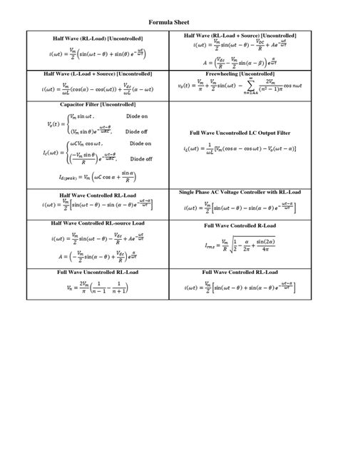 Electrical Formula Chart 的图像结果
