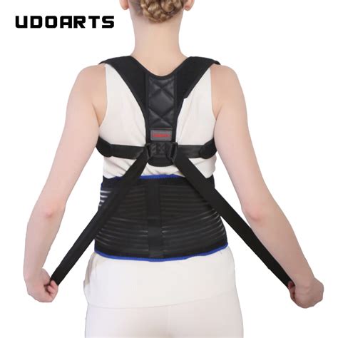 Udoarts Adjustable Back Support Posture Corrector Brace With Removable ...