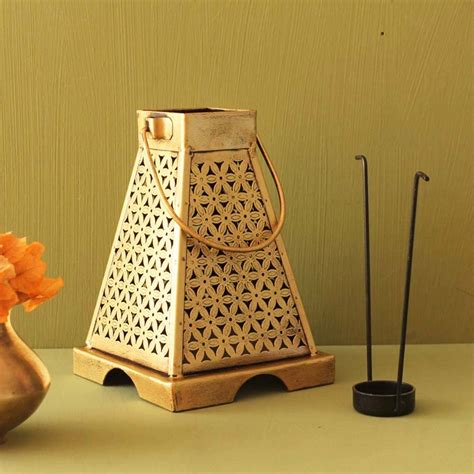 Buy Trinity Craft Iron Antique Medium Minnar Tea Light Lantern, Metal ...