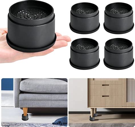 Amazon.com: shouwuhho 4 Pack Furniture Risers 2 Inch, Adjustable Bed ...