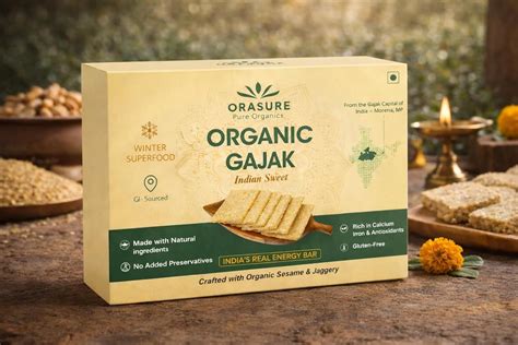 Orasure Organic Khasta Gud Gajak 500g | Til Gud Patti | Gachak | Gur ...