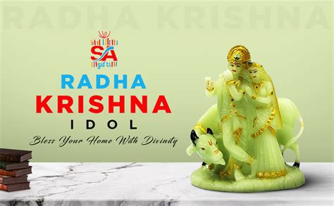 Buy Sai Amrut S A Gifts Resin Glowing Radium Radha Krishna Hindu God ...
