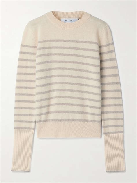 LA LIGNE Lean Lines striped cashmere sweater | NET-A-PORTER
