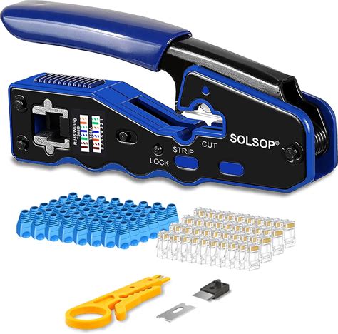 Solsop Pass Through RJ45 Crimp Tool Kit - India | Ubuy