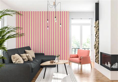 Pink Stripe Delight Wallpaper - Soft Matte Stripe Style