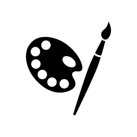 Artist Palette Silhouette