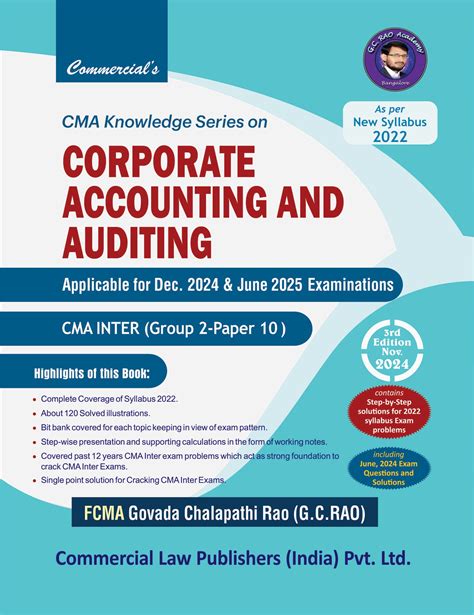 CMA Knowledge Series on Corporate Accounting and Auditing (CMA Inter,