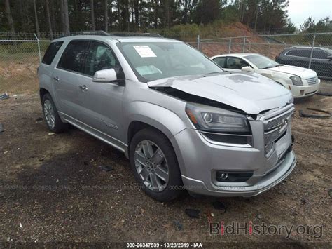 Report 1GKKRTKDXFJ225050 GMC ACADIA 2015 Silver Gasoline - price and damage history