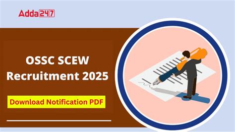 OSSC SCEW Exam Date 2025 Out, Download Exam Schedule PDF