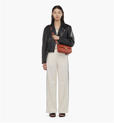 Small Himmel Shoulder Bag in Spanish Calf Leather Brown | MCM ®CN