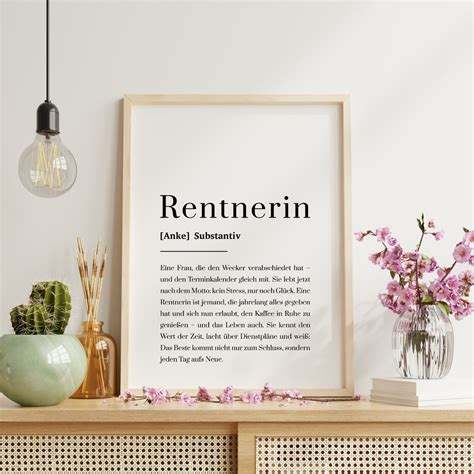 Rentnerin Definition Poster