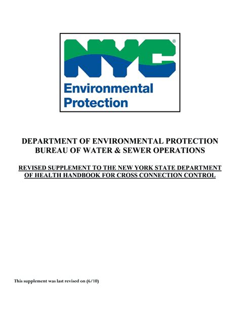 2010-2026 Form NYC DEP Environmental Protection Report Fill Online ...