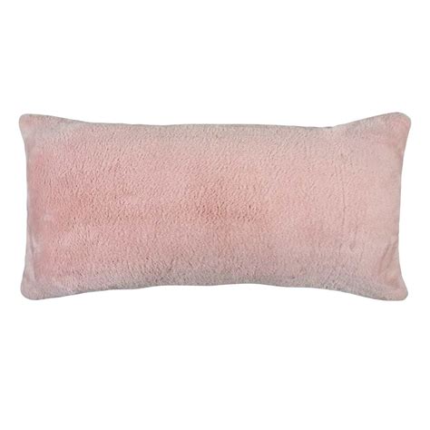 Tiny Dreamers Pink Faux Fur Body Pillow, 18x36
