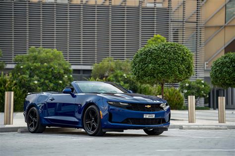 Rent Chevrolet Camaro Convertible Blue in Dubai - Convertible - Octane.Rent