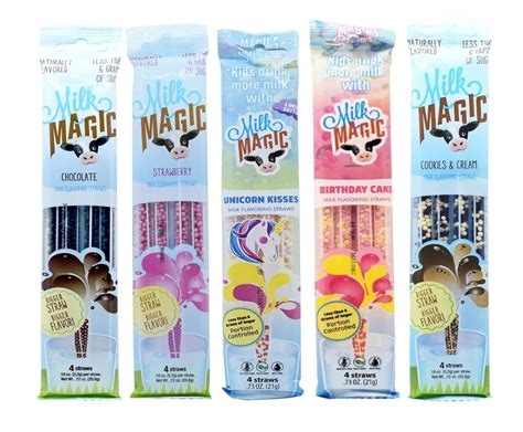 Amazon.com: Milk Magic Milk Flavoring Straws, 5 Pack Bundle (20 Count ...