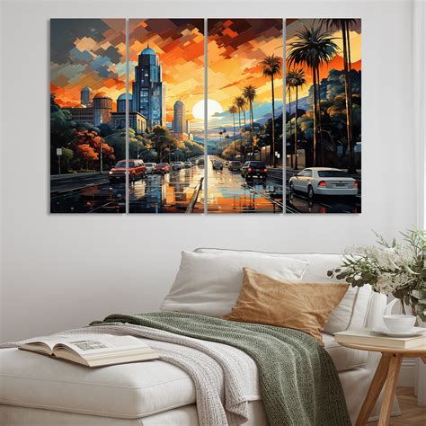 Bay Isle Home " Pop Art Los Angeles II " 4 - Pieces - Wayfair Canada