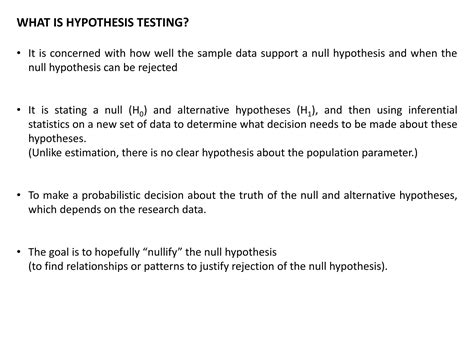 hypothesis testing overview | PPTX
