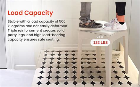 HomeEssentials Stackable Dining Plastic Stool - Sitting Stool for ...