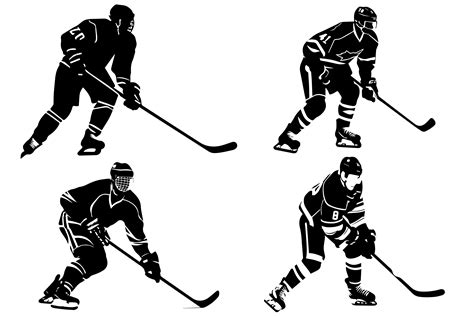 Silhouette Of Hockey Player