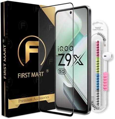 FIRST MART Premium Tempered Glass for iQOO Z9X 5G with Edge to Edge ...