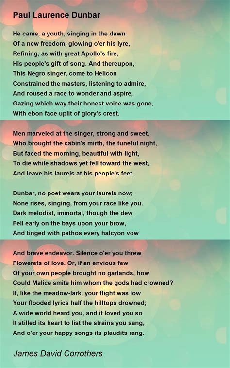 Letras De Luz Do Sol E Sombra Paul Laurence Dunbar Irajá Menezes