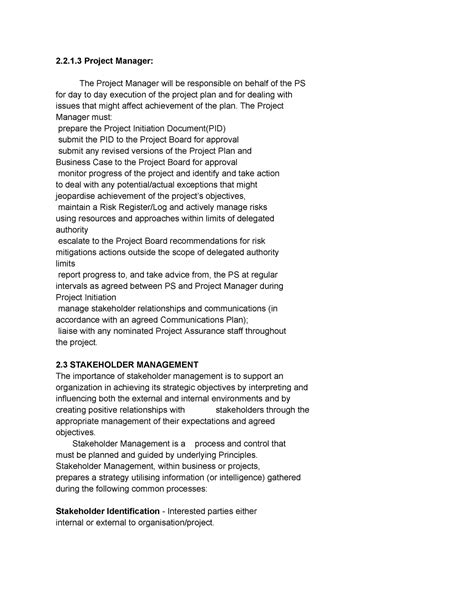 SOFT Skills -3 - 2.2.1 Project Manager: The Project Manager will be ...