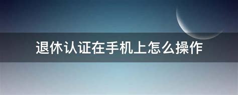 退休认证在手机上怎么操作 - 业百科