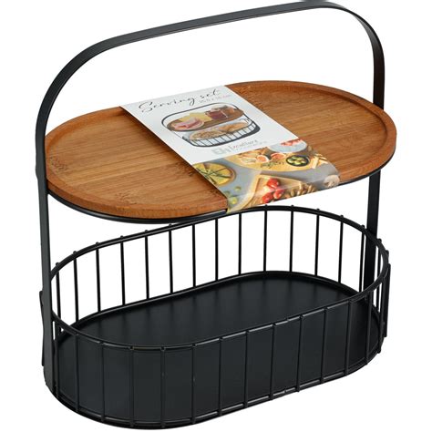 Patera do serwowania przekąsek ALBA, metalowy koszyk z uchwytem, 24 x ...